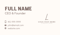 Elegant Company Firm Letter Business Card Image Preview