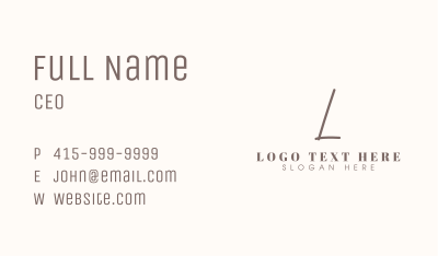 Elegant Company Firm Letter Business Card Image Preview