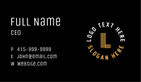 Yellow Letter Circle Business Card Image Preview