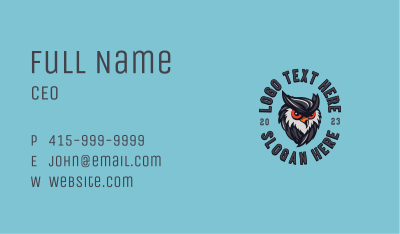Owl Bird Streaming Business Card Image Preview
