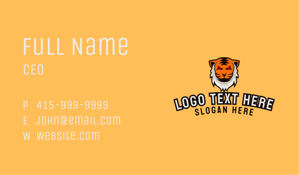 Wild Tiger Animal  Business Card Design Image Preview