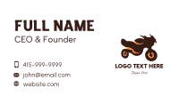 Brown Motorcycle Business Card Image Preview