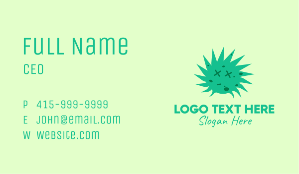 Green Dead Face Virus Business Card Design Image Preview