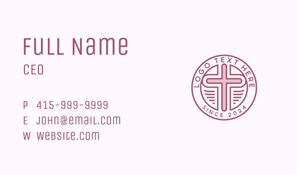 Faith Worship Cross Business Card Design Image Preview