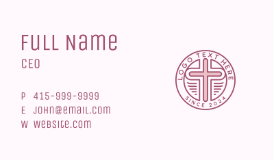 Faith Worship Cross Business Card Image Preview