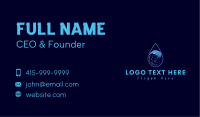 Droplet Cleaning Broom  Business Card Design