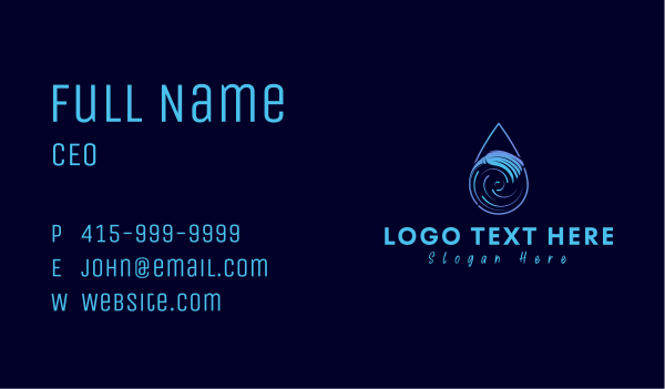 Droplet Cleaning Broom  Business Card Design Image Preview