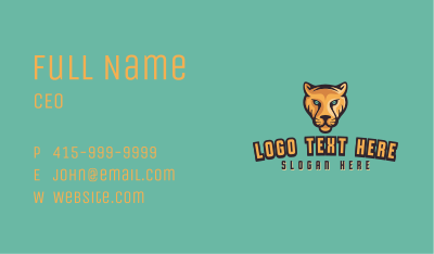 Panther Face Mascot Business Card Image Preview