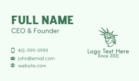 Statue of Liberty Head  Business Card Design