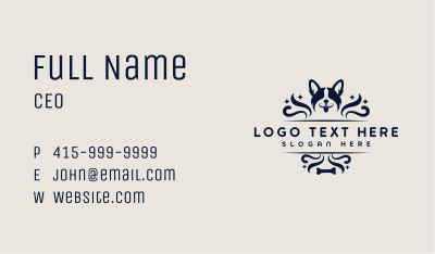 Dog Bone Grooming Business Card Image Preview