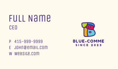 Colorful Letter B Business Card Image Preview