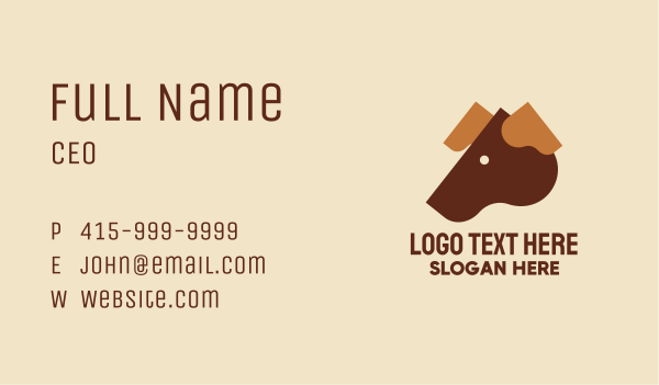 Brown Dog Head  Business Card Design Image Preview