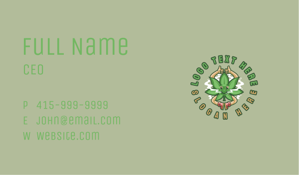 Marijuana Smoke Hippie Business Card Design Image Preview
