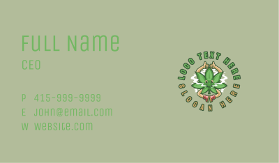 Marijuana Smoke Hippie Business Card Image Preview