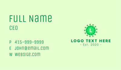 Green Triangle Coronavirus Business Card Image Preview