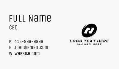 Creative Professional Agency Letter N Business Card Image Preview