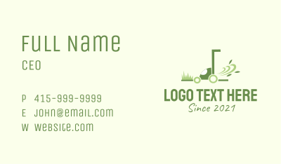 Lawn Mower Service Business Card Image Preview
