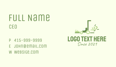 Lawn Mower Service Business Card