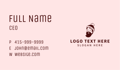 Hipster Beard Beanie Business Card Image Preview