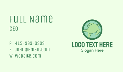 Turtle Conservation Badge Business Card Image Preview