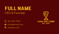 Golden Wine Goblet Business Card Image Preview