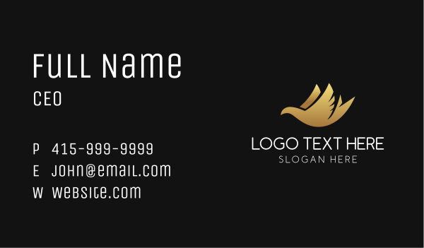 Luxury Wings Bird Business Card Design Image Preview