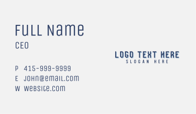 Generic Business Wordmark Business Card Image Preview