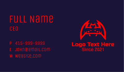 Red Bat Controller  Business Card Image Preview