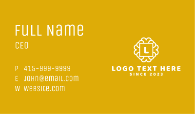 Moroccan Tile Letter  Business Card Image Preview