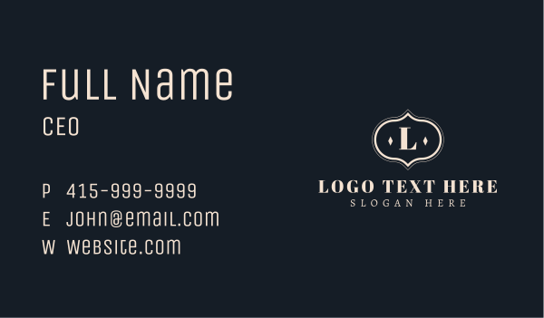 Fashion Luxury Lettermark Business Card Design Image Preview