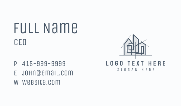 Architecture House Realty Business Card Design Image Preview