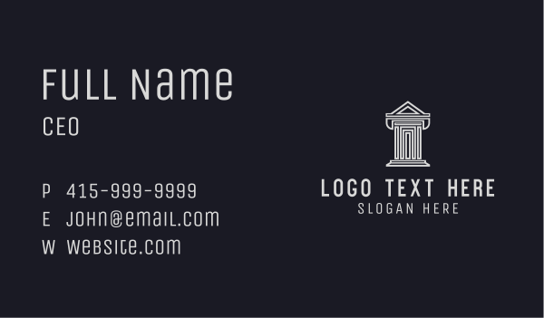 Column Architecture Building Business Card Design Image Preview