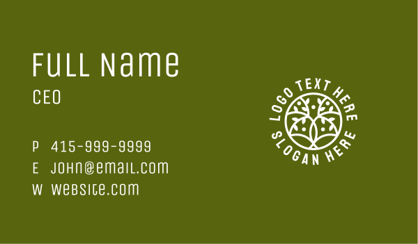 Nature Tree Gardening  Business Card Design Image Preview