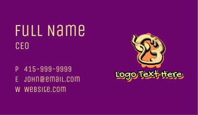 Graffiti Art Number 3 Business Card Image Preview