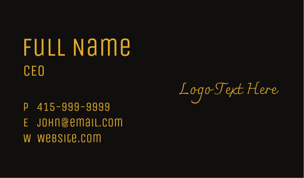 Luxury Brand Wordmark  Business Card Design Image Preview