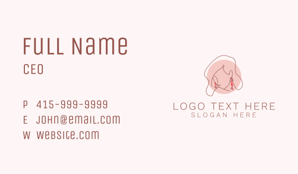 Woman Jewelry Fashion Business Card Design Image Preview