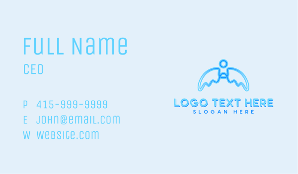 Holistic Angel Wings Business Card Design Image Preview