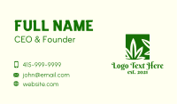 Green Cannabis Herb Business Card Image Preview