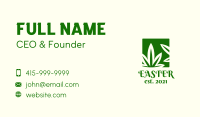 Green Cannabis Herb Business Card Image Preview