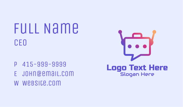 Message Bot Tech  Business Card Design Image Preview