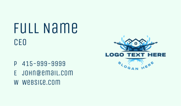 Pressure Wash Roof Cleaning Business Card Design Image Preview