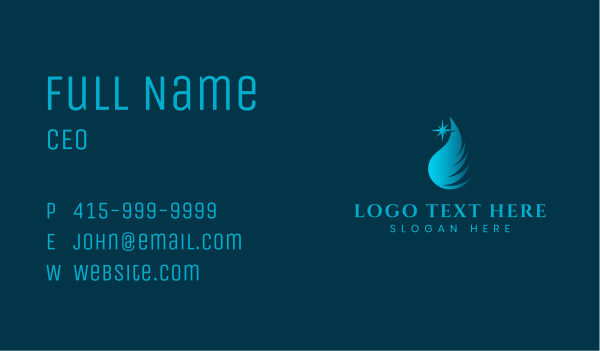 Mineral Water Droplet Business Card Design Image Preview