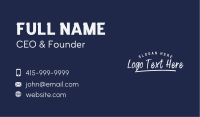 Chalk Marker Wordmark Business Card Image Preview