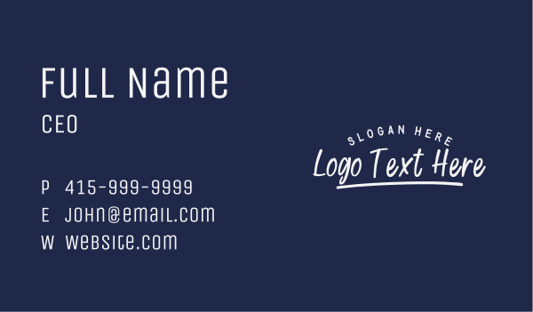 Chalk Marker Wordmark Business Card Design Image Preview
