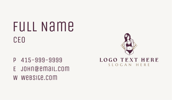 Sexy Bikini Fashion Business Card Design Image Preview