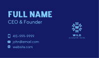 Blue Winter Snowflake Letter Business Card Image Preview