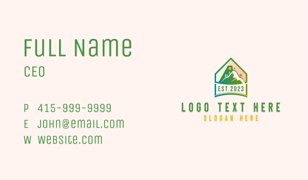 Mountain Adventure Nature Park Business Card Design Image Preview