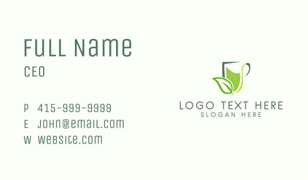 Organic Tea Shop  Business Card Design Image Preview