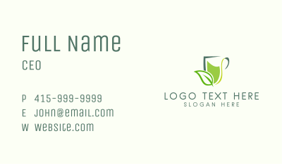 Organic Tea Shop  Business Card Image Preview