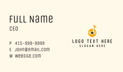 Music Note Disc Business Card Image Preview